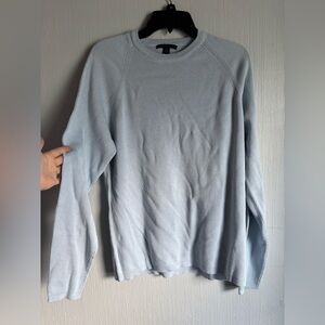 Silk blend blue sweater